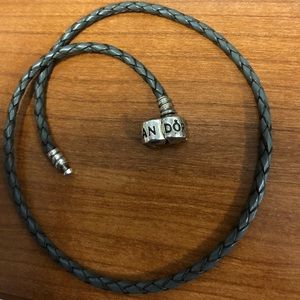 Pandora Double Wrap Leather Bracelet 13.8”